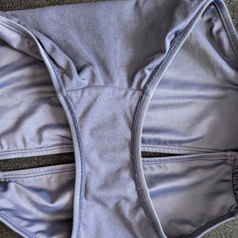 Athleta Swim Set Navy Blue Halter Bikini 34B/C Underwire Top Medium Bottom image 7